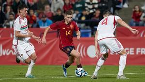 Fermín López con la selección española Sub-21 frente a Hungría