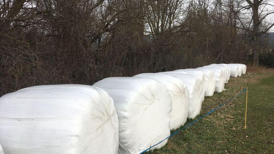 Bales de plàstic de la ramaderia en un prat de Cerdanya | MIQUEL SPA