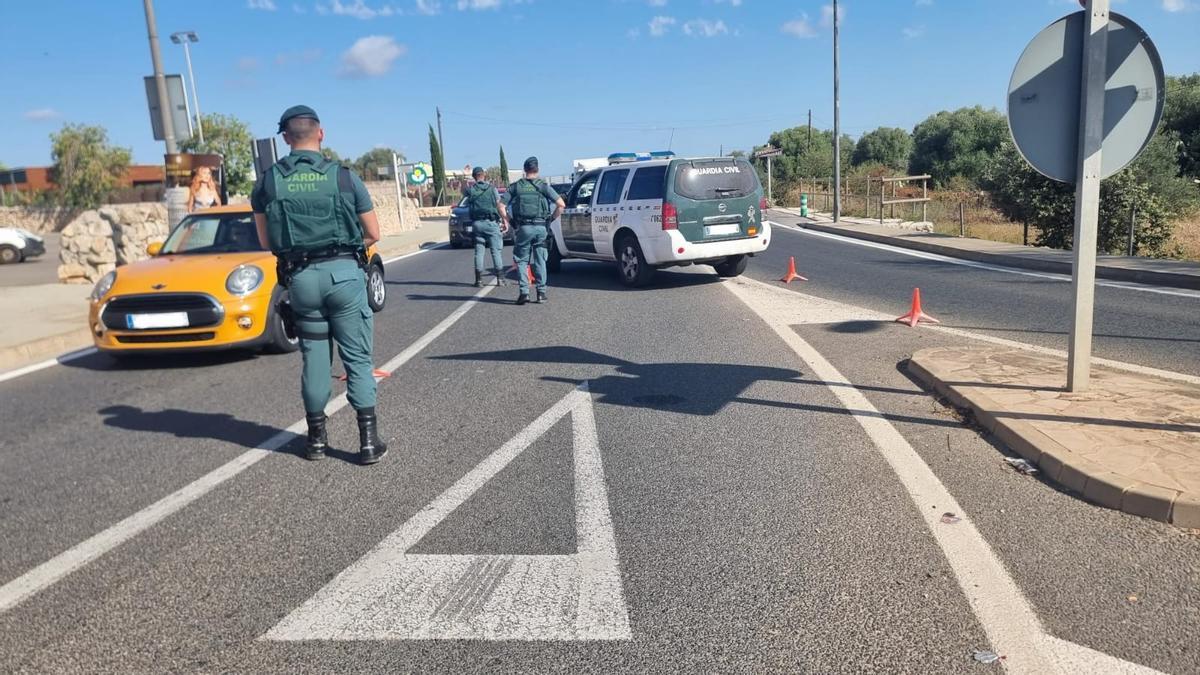 Control de la Guardia Civil en Mallorca.