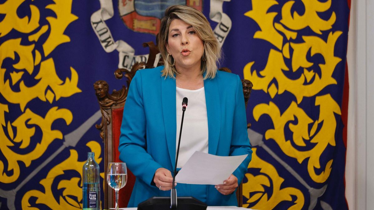 La alcaldesa de Cartagena, Noelia Arroyo, durante el Debate del Estado del Municipio este jueves
