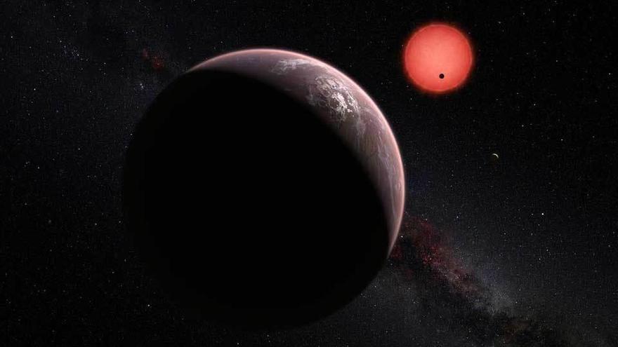 Una recreación de un exoplaneta hecha por la NASA.