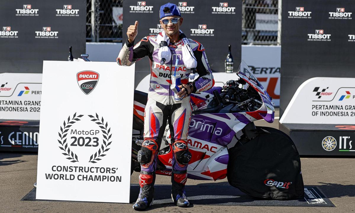 Con su victoria de hoy, Jorge Martín le ha dado el título mundial de constructores a Ducati.