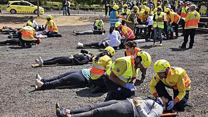 Introdueixen drons en un simulacre d&#039;emergència real a Vilobí d&#039;Onyar