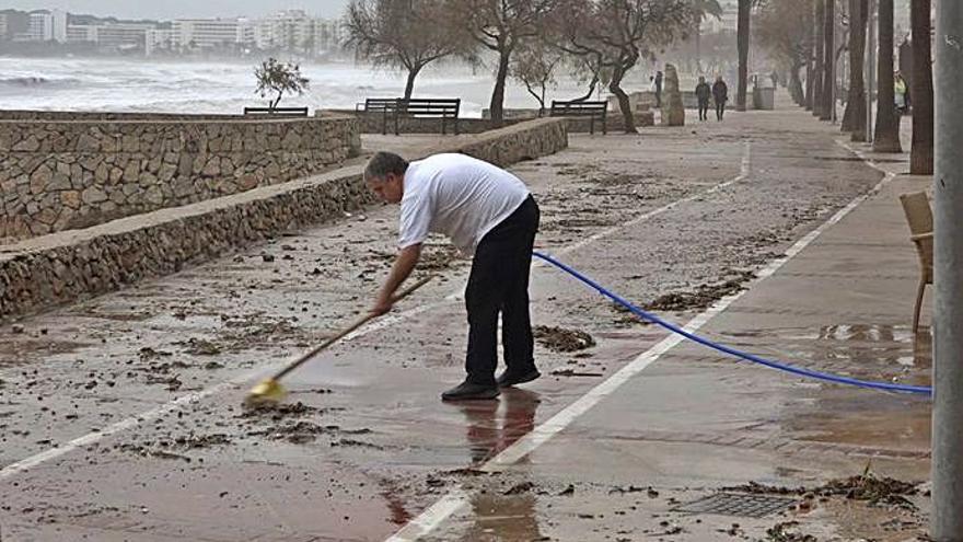 La zona de Cala Millor también se vio afectada.