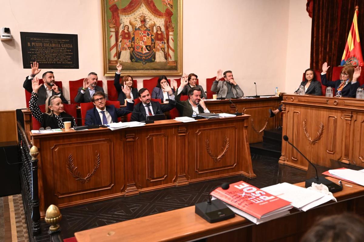 La bancada de la derecha, en una votación, este lunes.