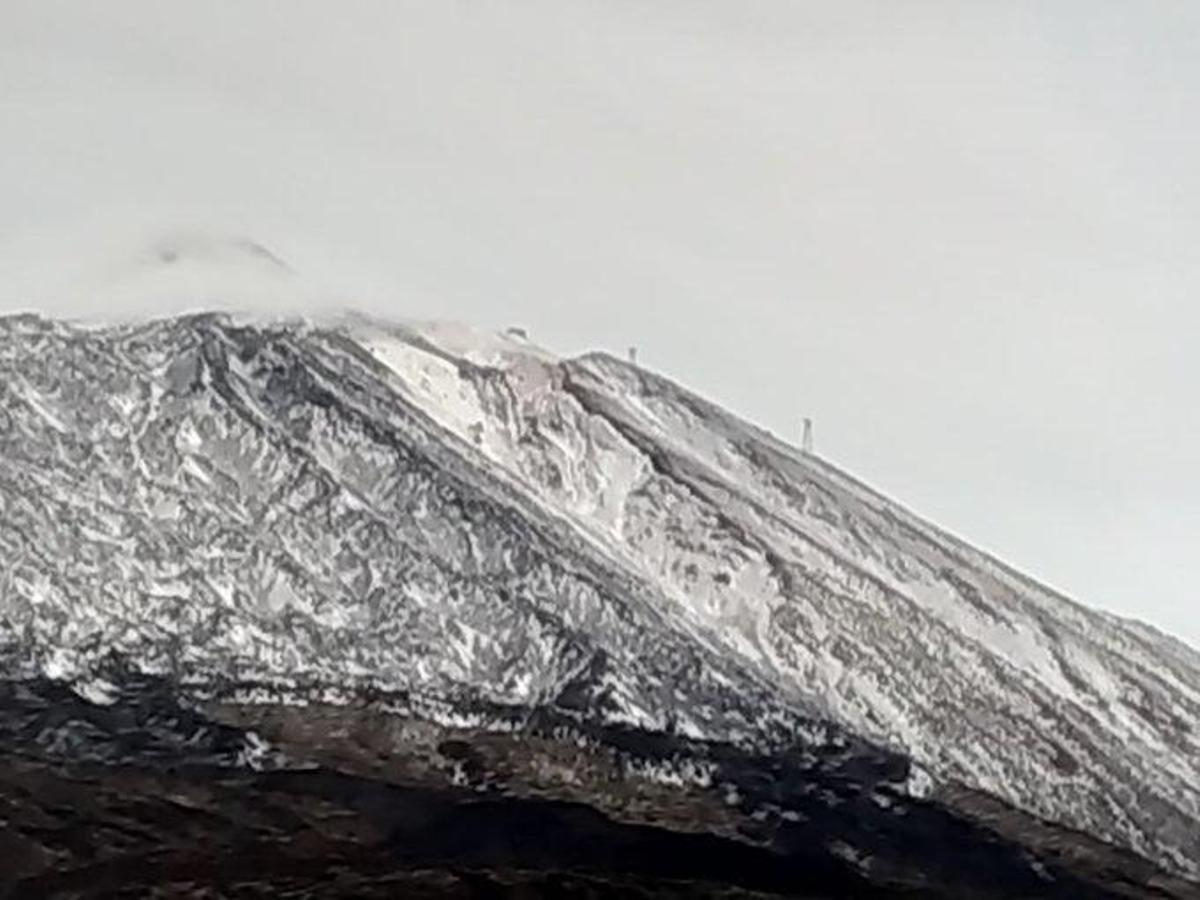 Nieve en el Teide, noviembre 2018