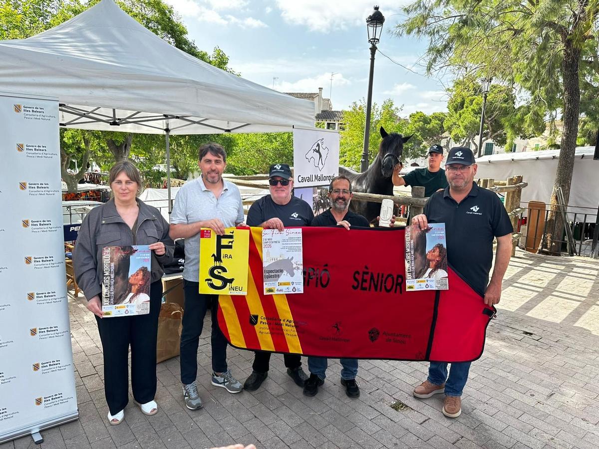 Una imagen de la presentación del concurso morfológico, este miércoles en el mercado de Sineu.