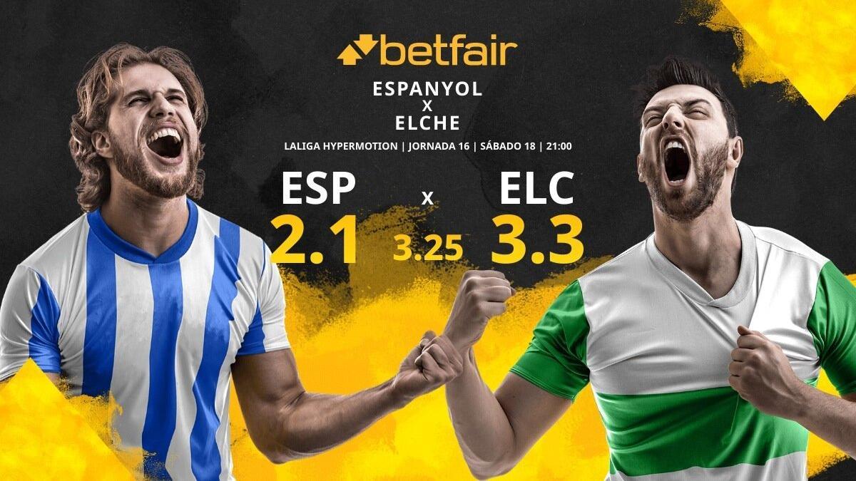 RCD Espanyol vs. Elche CF: horario, TV, estadísticas, clasificación y pronósticos