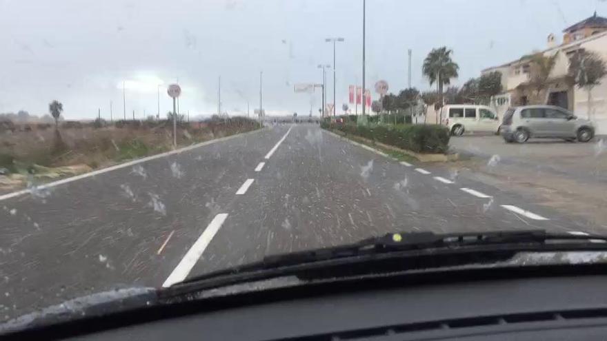 Nieva en Los Alcázares