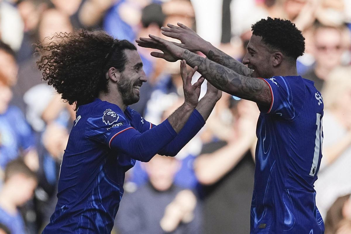 Marc Cucurella, autor del único gol del Chelsea ante el Leicester