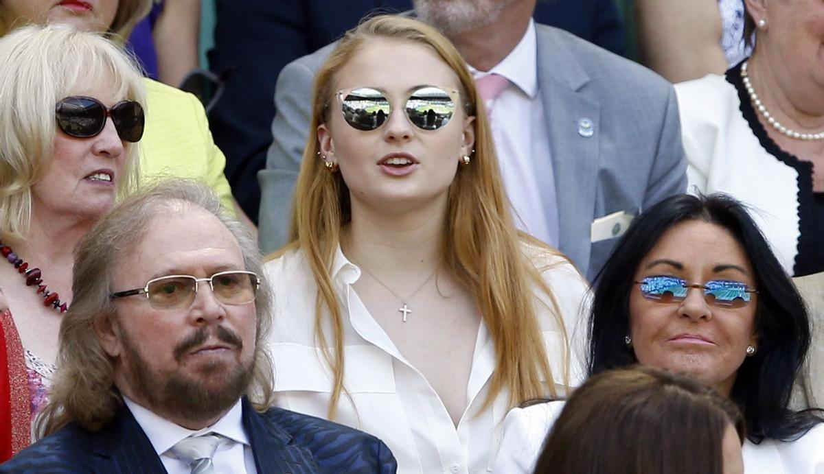 La actriz de Juego de Tronos, Sophie Turner, en Wimbledon