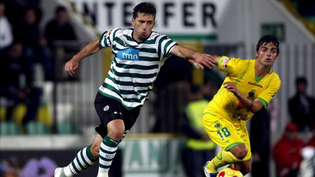 Rochemback en un encuentro con el Sporting de Lisboa