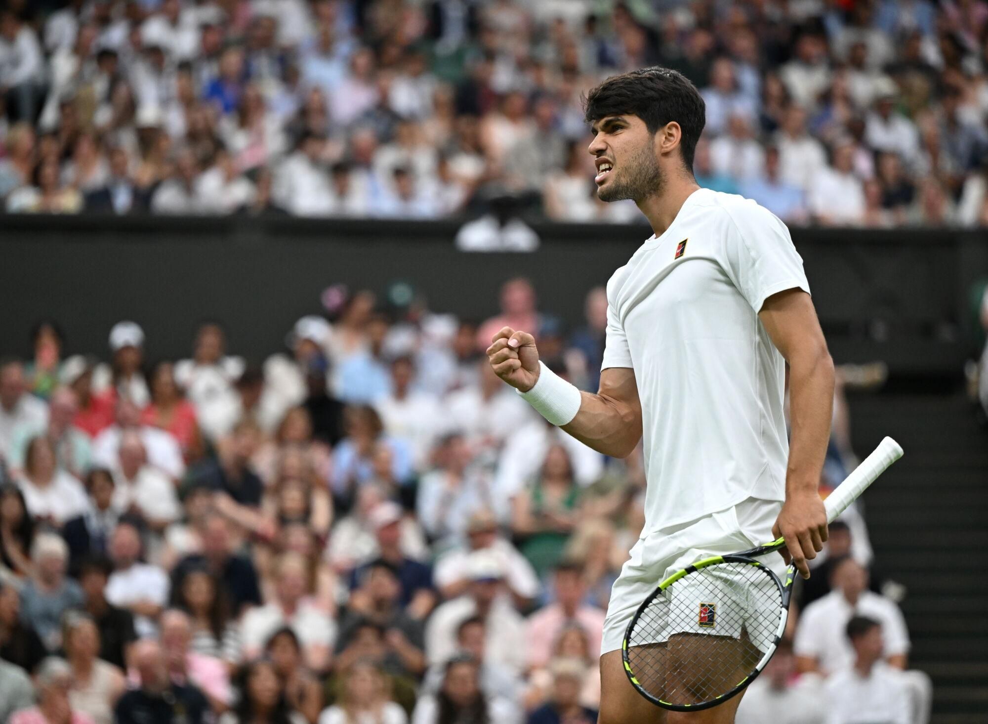 Wimbledon: Andrey Rublev - Carlos Alcaraz, en imágenes.