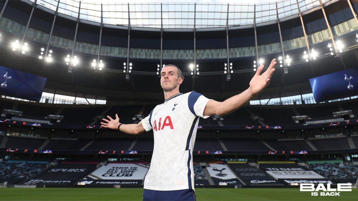 Gareth Bale, en una de las imágenes de promoción de su regreso al Tottenham