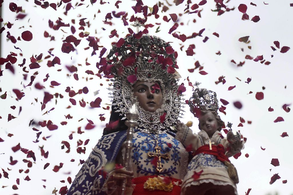 Romería de Murcia: Misa previa y primer tramo del recorrido