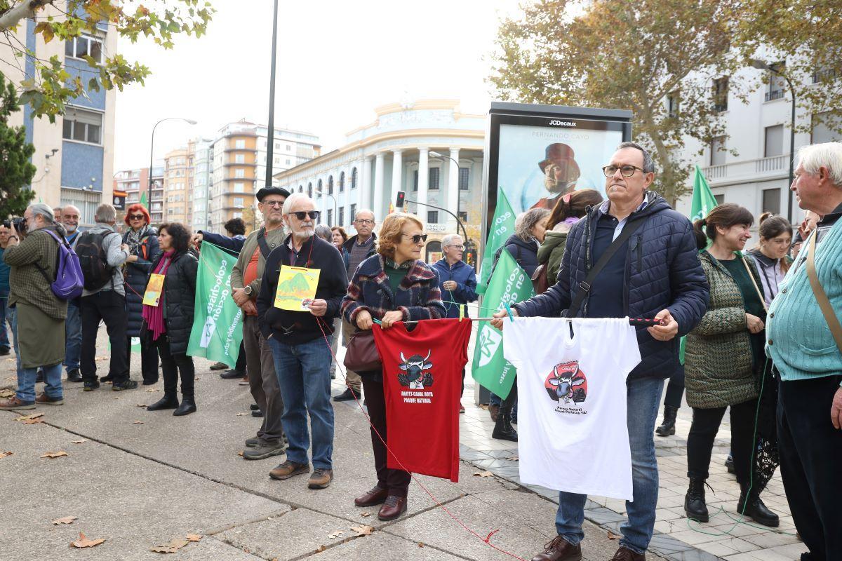 Cadena humana en Zaragoza en defensa de Canal Roya - El Periódico de Aragón