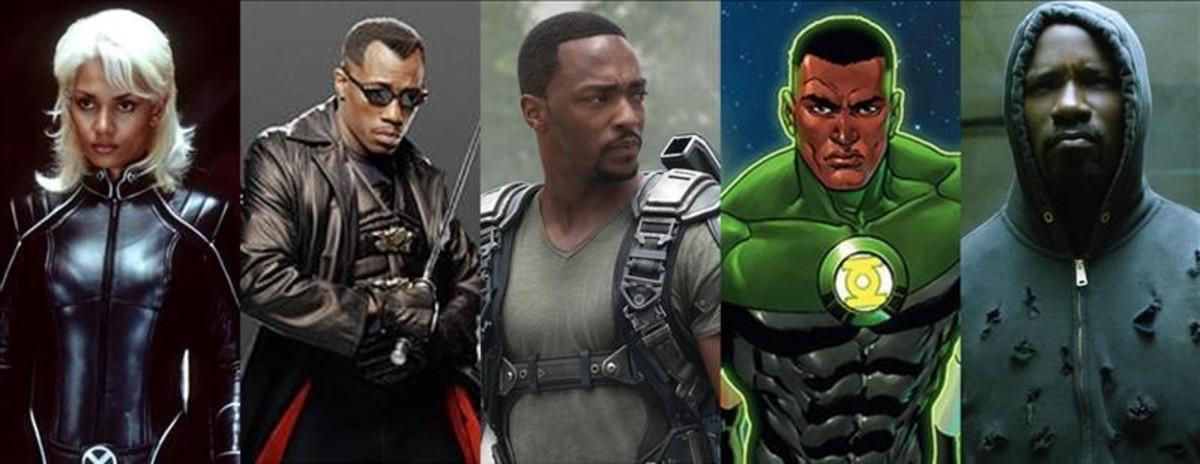 Tormenta, Blade, Falcon, John Stewart y Luke Cage.