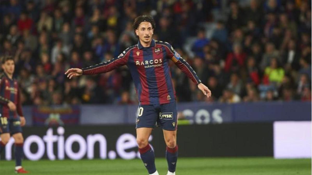 Pablo Martínez, durante el encuentro ante el Valencia CF