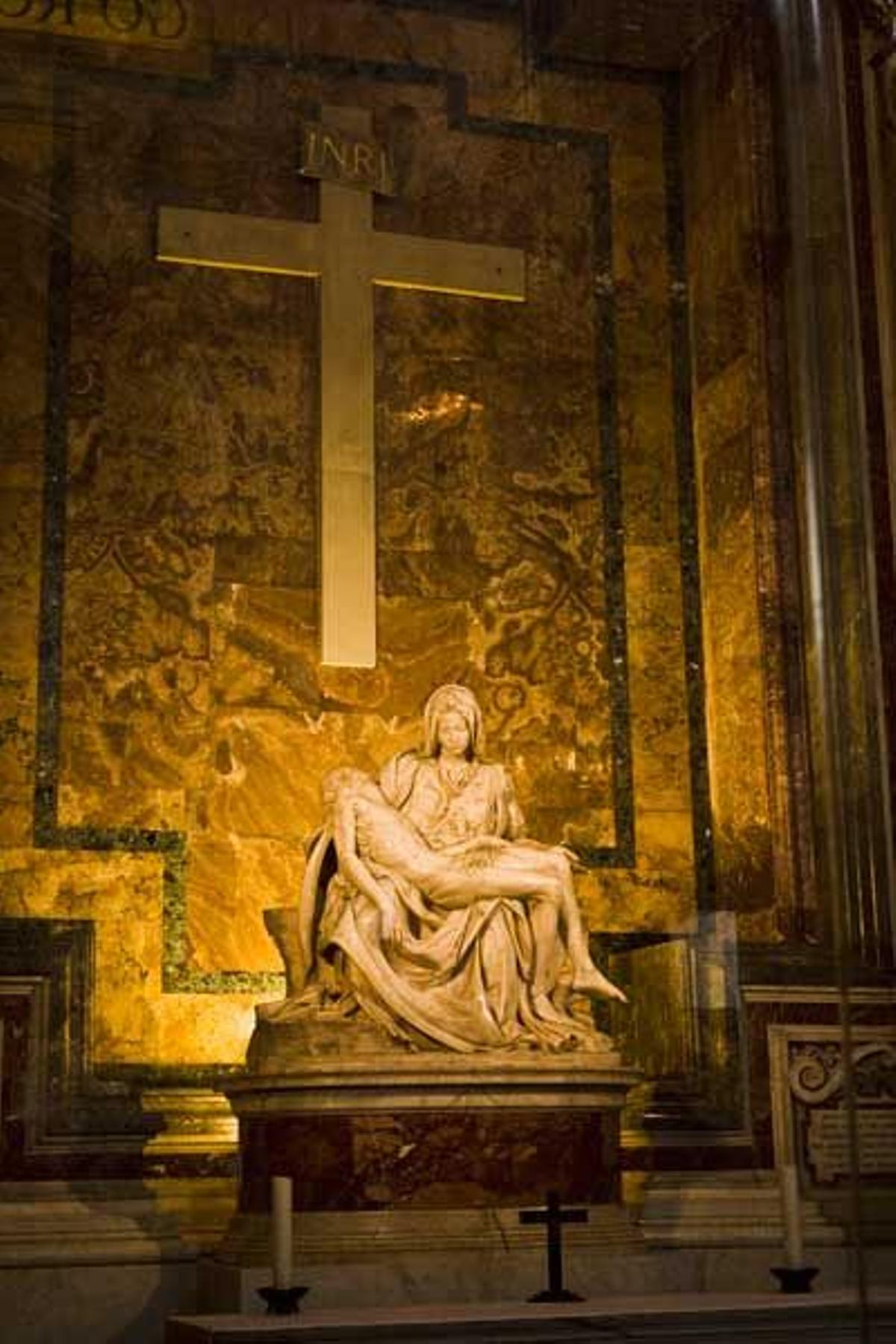 Piedad de Miguel Ángel en la Basílica de San Pedro.