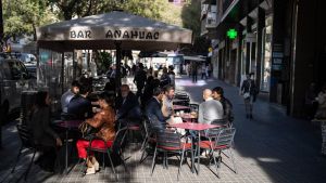 Terraza del bar Anahuac de la calle de Tuset de Barcelona