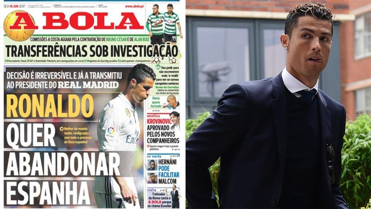 Cristiano Ronaldo quiere irse de España, según A Bola