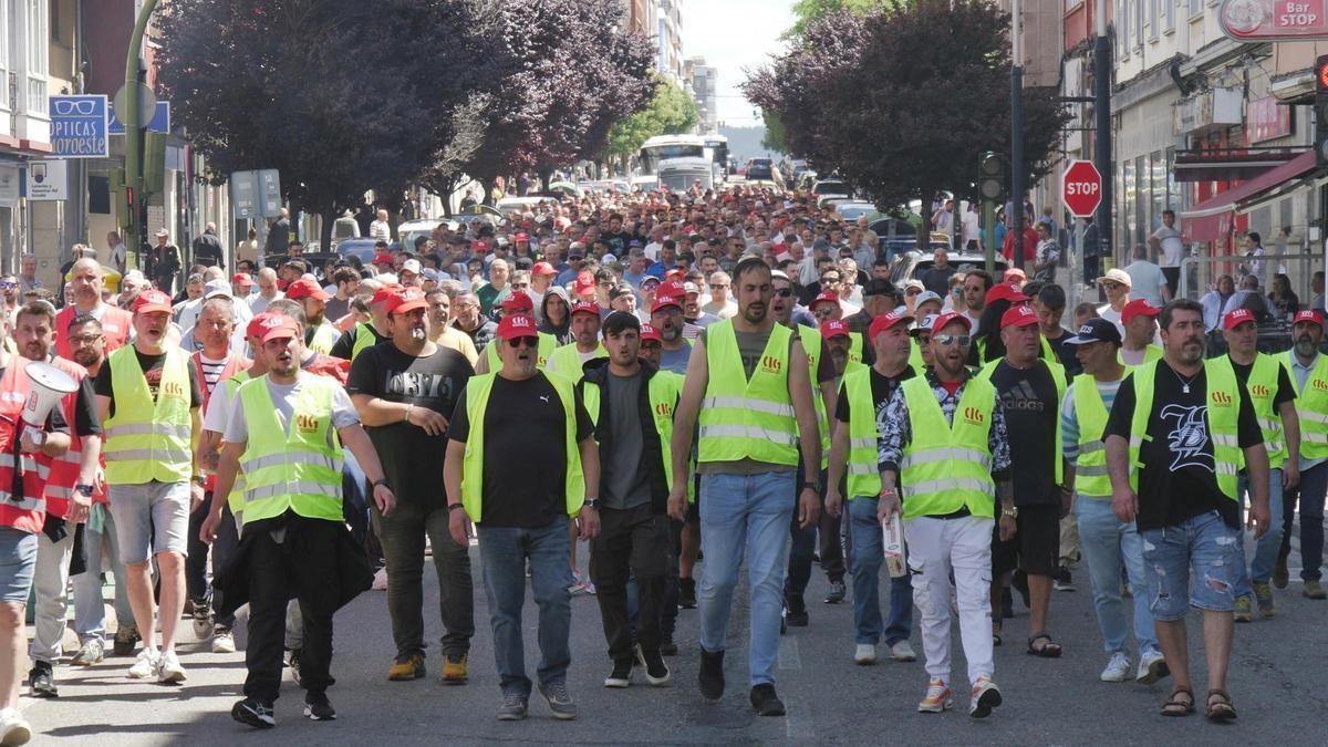 Manifestación del metal en Ferrol