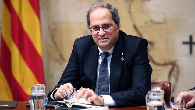 Quim Torra, en una reunión semanal del Consell Executiu.