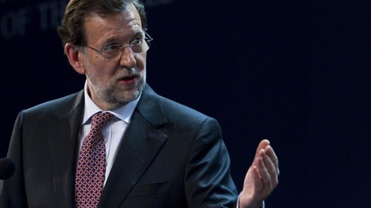 Mariano Rajoy, durante su intervención en el Foro Económico Mundial, el martes en Puerto Vallarta.