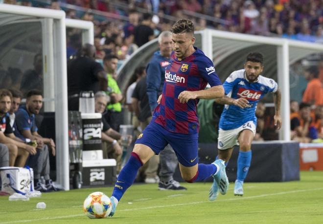 Las mejores imágenes del partido FC Barcelona - Nápoles en el estadio Hard Rock de Miami.