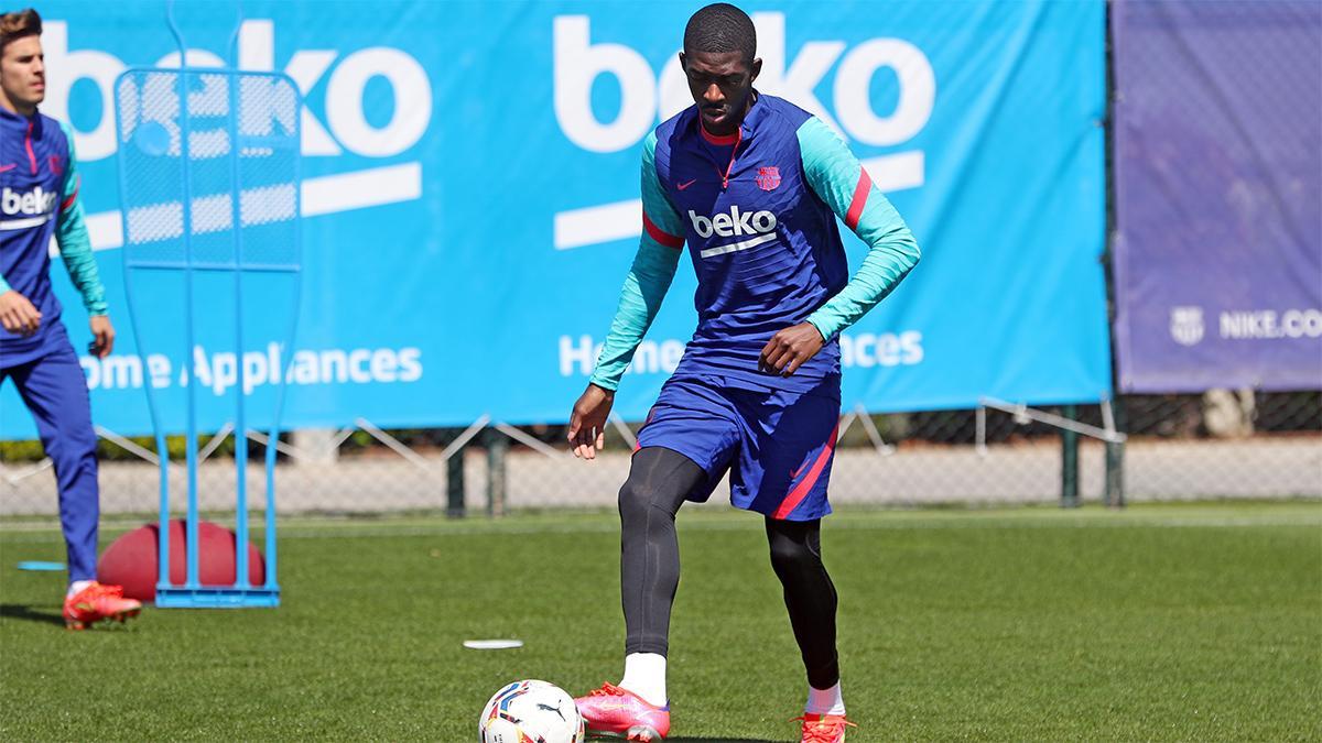 El último entrenamiento del Barça antes de jugar ante el Villarreal