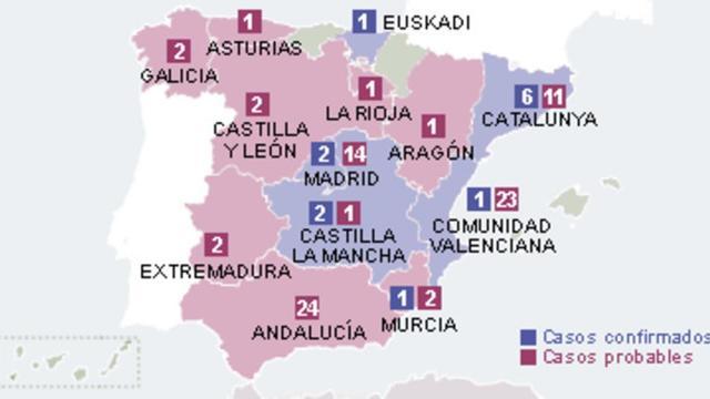 Los casos de gripe en España suben a 13 al haber 3 enfermos más