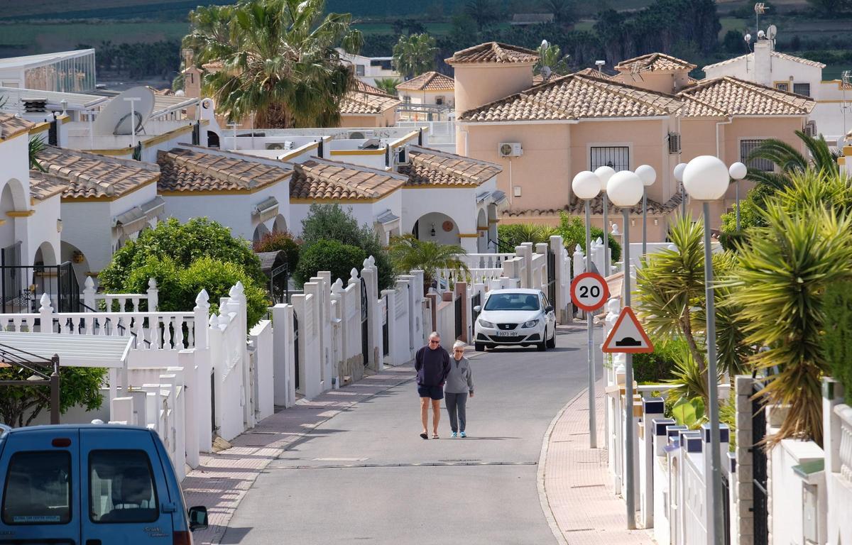 Zona de urbanizaciones en La Marina de San Fulgencio, donde se ubican la mayor parte de las viviendas del término municipal y el 50% de su población