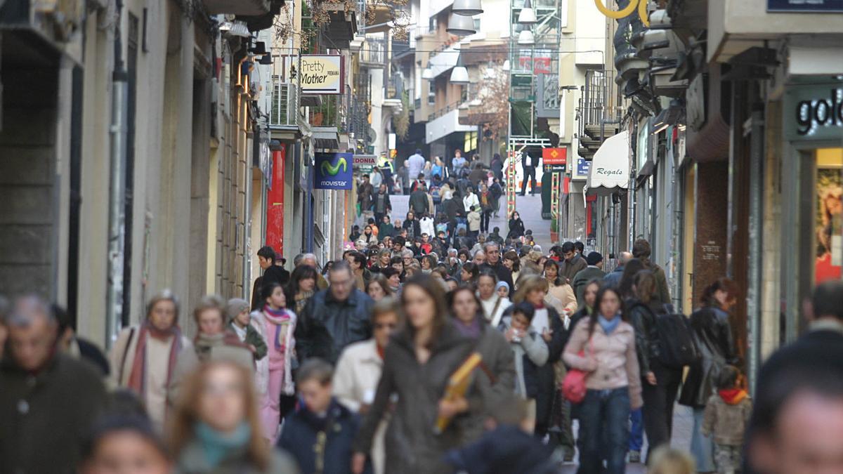 Comercio en el centro de la ciudad de Terrassa, en la calle de Sant Pere