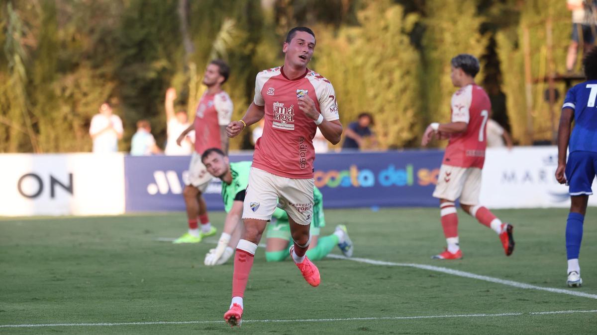 Dotor, durante el amistoso del Málaga CF vs Leicester City