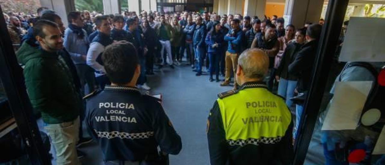 Oposiciones a Policía Local en València en febrero de este año.