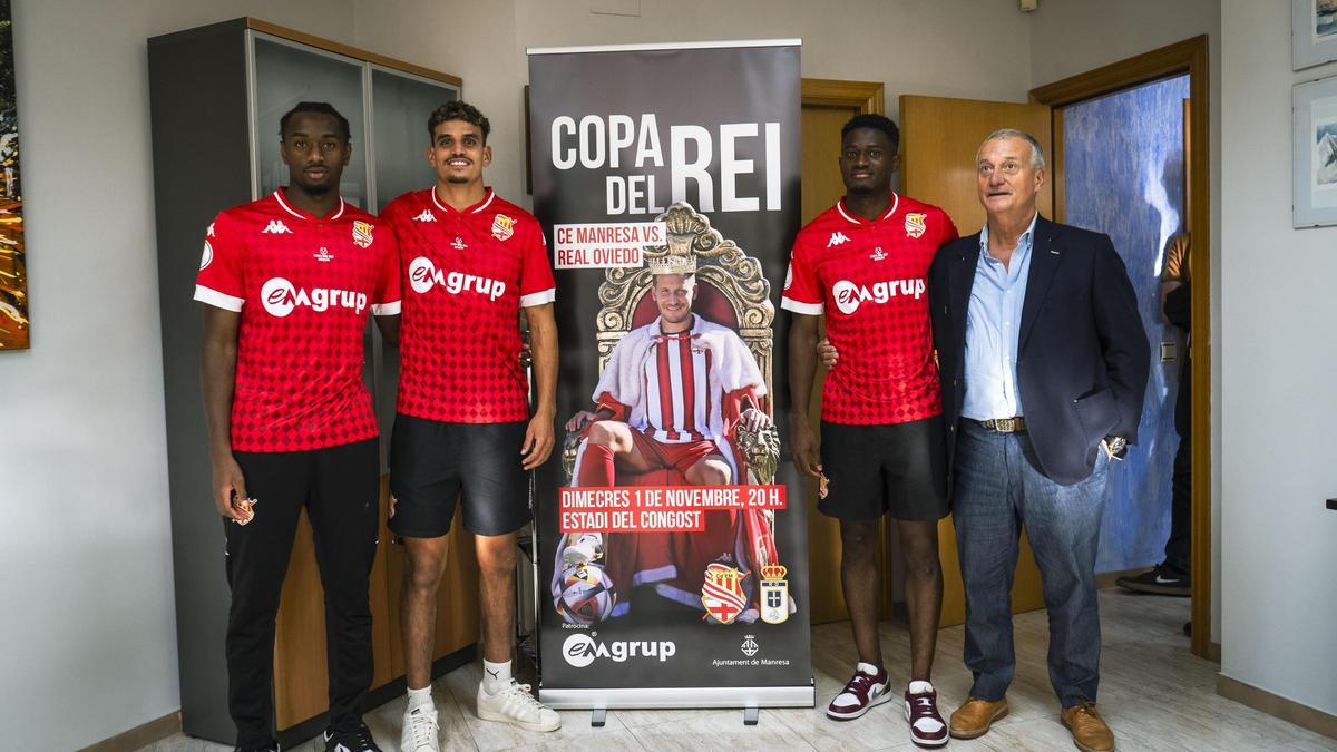 Imatges de la presentació de la campanya "Manresa és el rei", prèvia al CE Manresa-Reial Oviedo de Copa