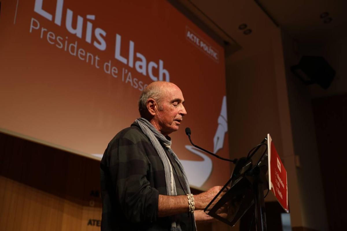 Lluís Llach, presidente de la ANC, durante su discurso