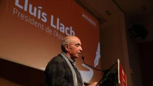 Lluís Llach, presidente de la ANC, durante su discurso