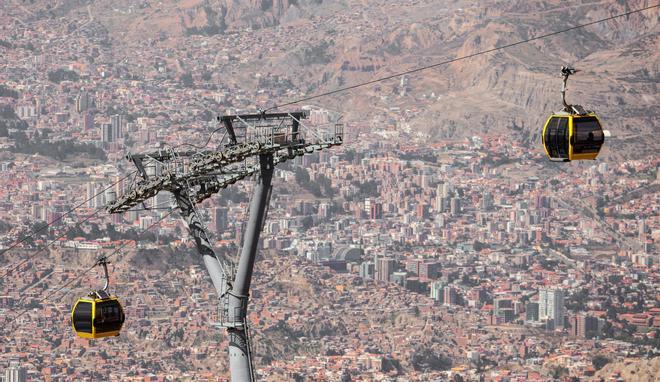 Teleférico de La Paz, en Bolivia