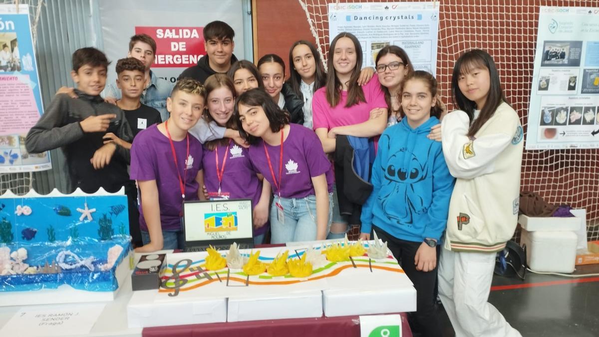 El grupo de 2º de ESO ganador del IX Concurso de Cristalización en la Escuela.