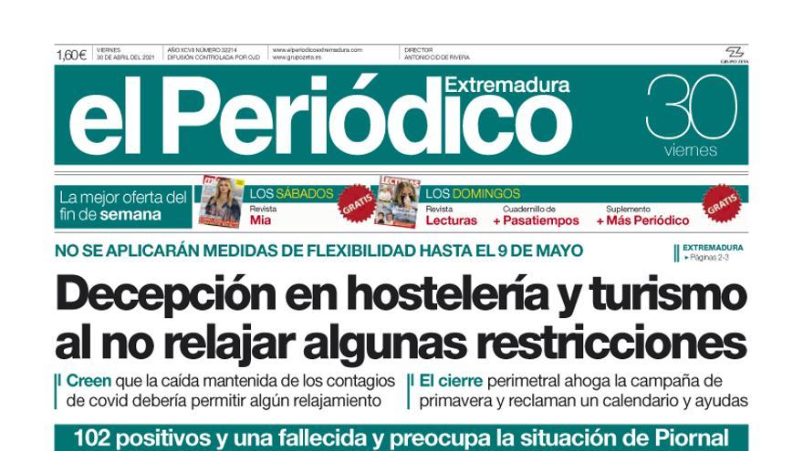 Consulta la portada correspondiente al día 30 de abril del 2021