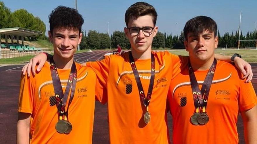 Tres alzireños se alzan con el nacional de atletismo sub-16