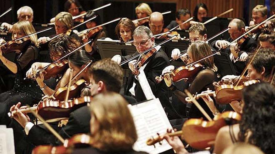 La Orquesta Filarmónica de Londres, en un momento de una actuación.