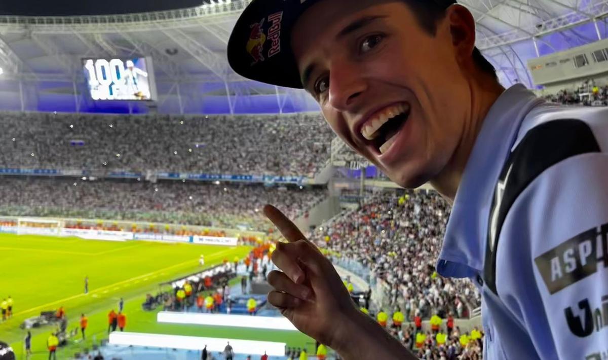 Àlex Márquez, ayer, en el estadio de Santiago del Estero, en Argentina.