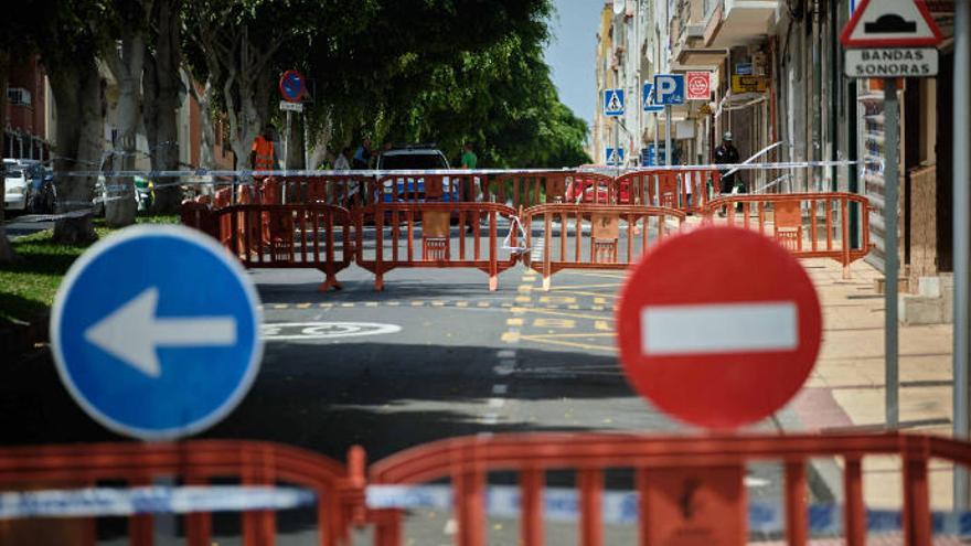 Zona acordonada por seguridad.