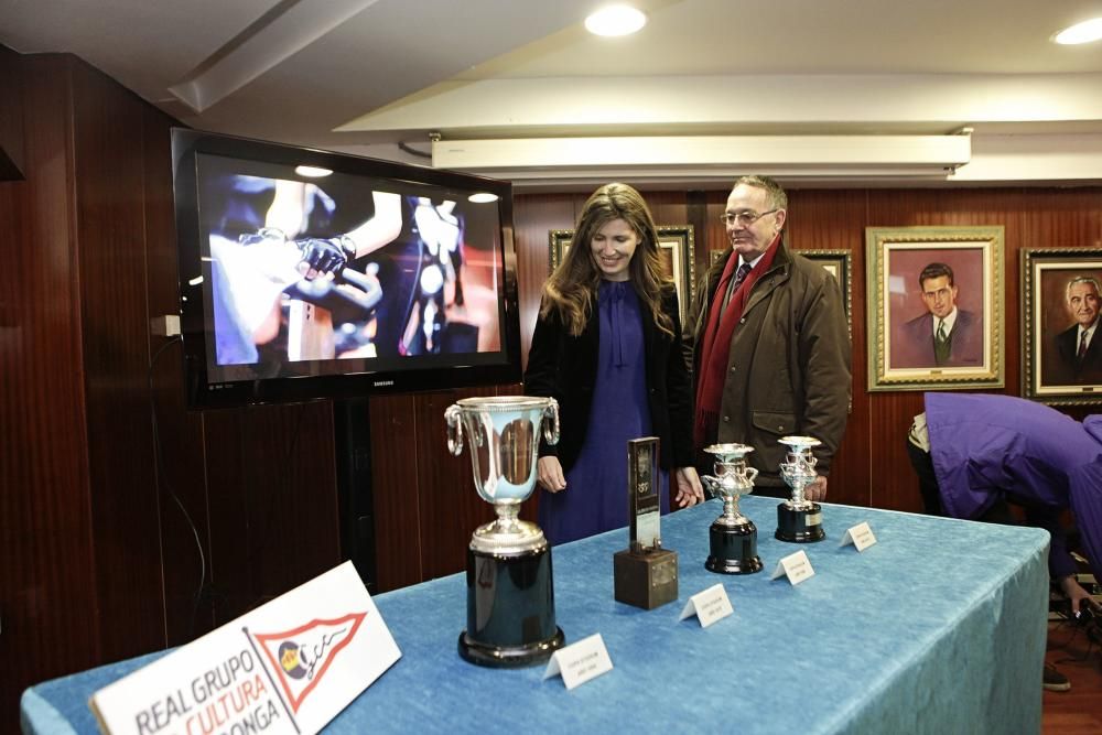 Visita institucional del Barça al Real Grupo Covadonga