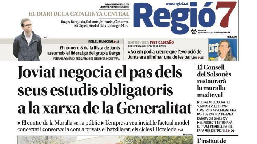 La portada de Regió7 d&#039;aquest dimecres, 4 de novembre