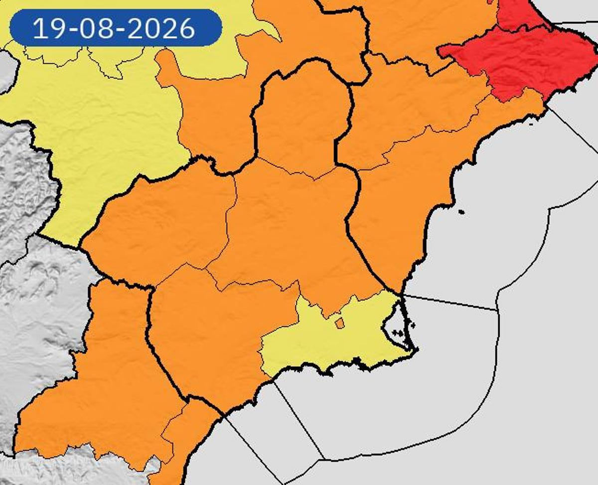 Alertas activadas por la Aemet este miércoles.