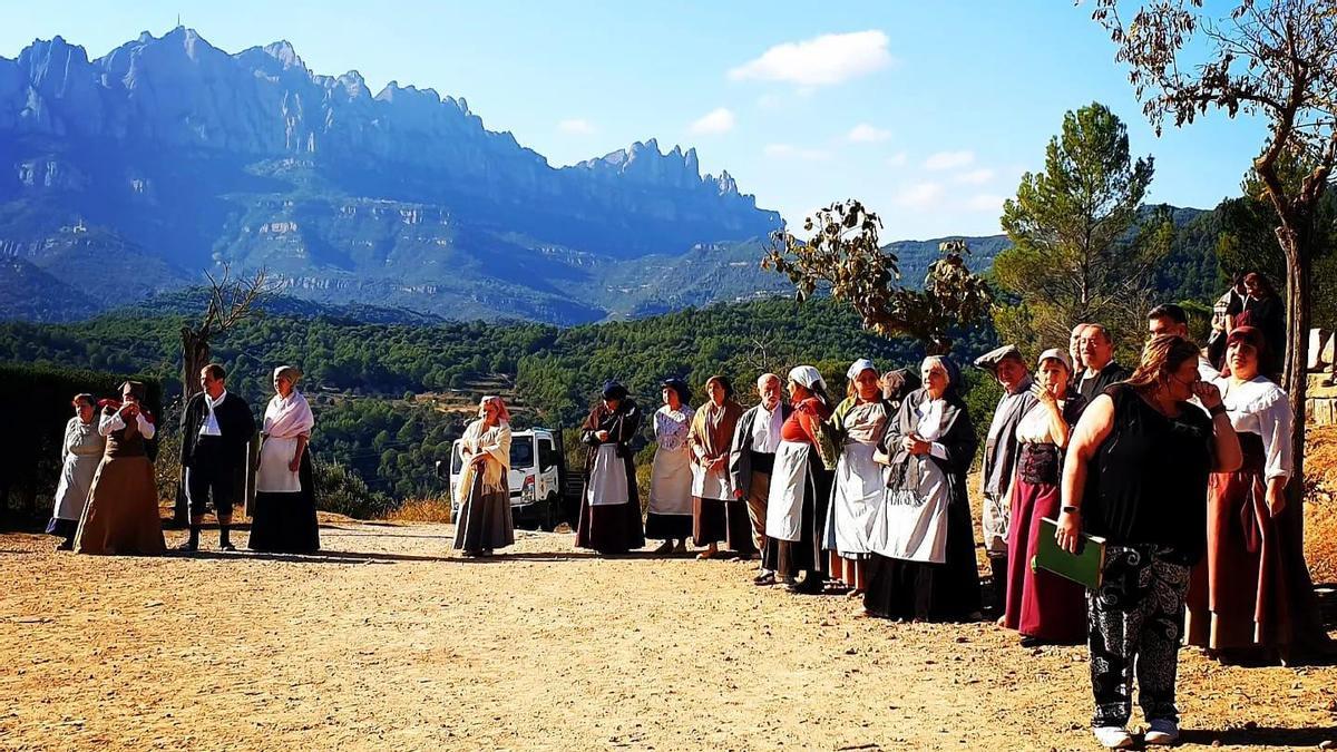 Els actes van començar amb una passejada guiada i la representació de les escenes teatralitzades El llegat d’en Mansuet