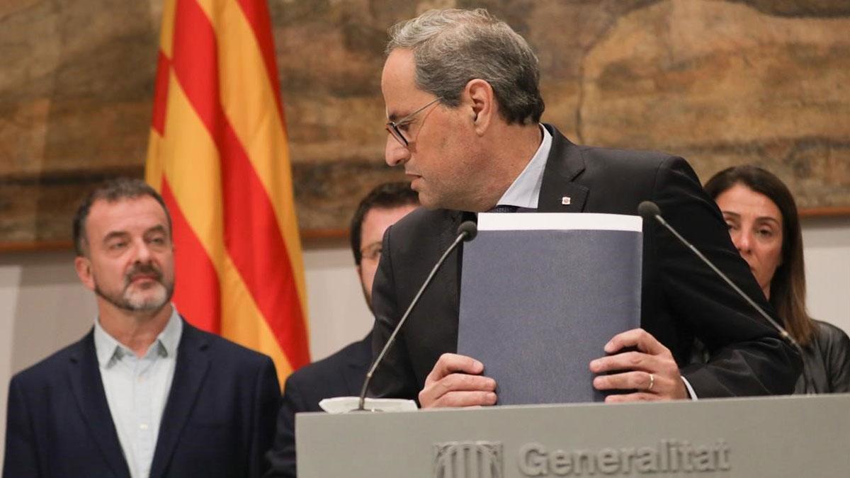 Torra se dirige a la Junta Provincial de Barcelona para notificar su intención de recurrir ante el Supremo